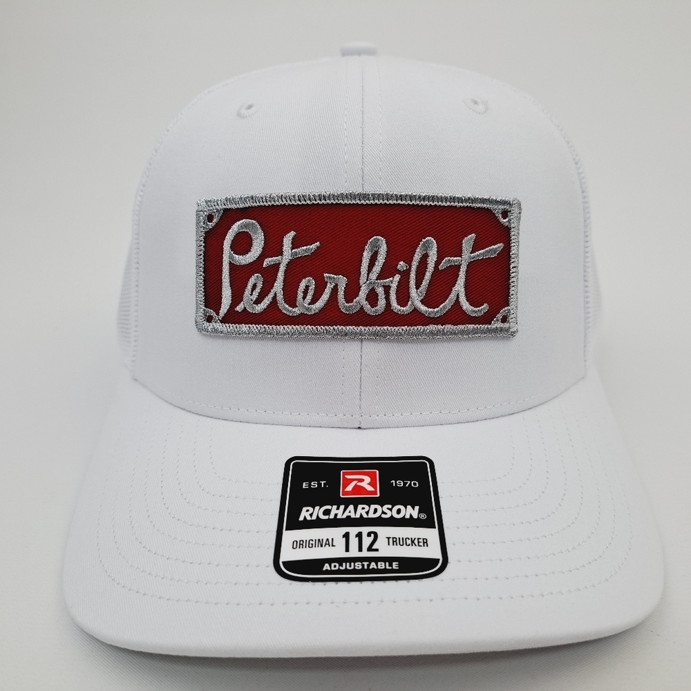 Peterbilt Embroidered Patch Richardson Trucker Mesh Snapback Cap Ha…